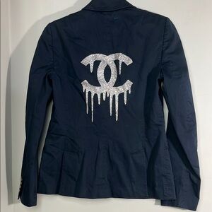 ZEVS liquidated dripping logo inspired blazer dupe